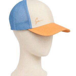 Grace Folly Classic Beach Trucker Hat Cap Mesh Snapback Blue Coral Tan